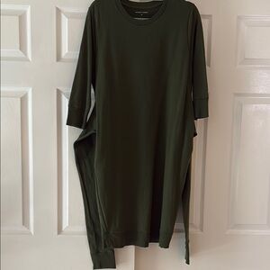 Dark Green Miss tie Long Sleeve Dress